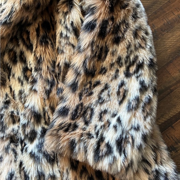 Spirit Hoods Leopard Print Faux Fur Coat hooded with ears SOLD OUT Sz Medium - Picture 10 of 15
